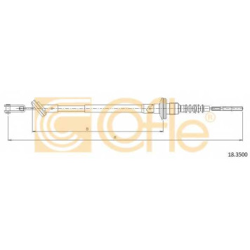 Трос управления сцеплением COFLE 92.18.3500 / 18.3500