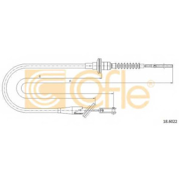 Трос управления сцеплением COFLE 92.18.6022 / 18.6022