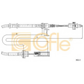 Трос управления сцеплением COFLE 92.462.3 / 462.3