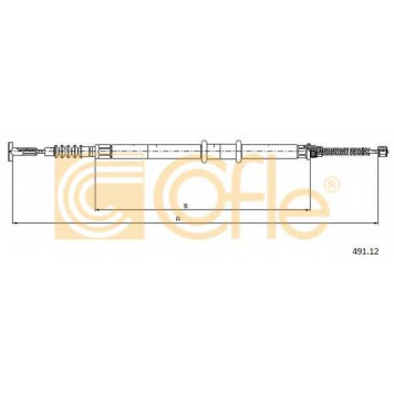 Трос стояночной тормозной системы COFLE 92.491.12 / 491.12