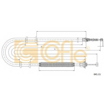 Трос стояночной тормозной системы COFLE 92.641.11 / 641.11