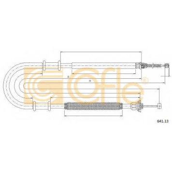 Трос стояночной тормозной системы COFLE 92.641.13 / 641.13