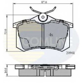 Колодки тормозные дисковые задний для AUDI A1, A2, A3, A4, A6, A8, ALLROAD, TT / CITROEN BERLINGO, C2, C3, C4 CACTUS, C4, C8, DS3, DS4, JUMPY, XSARA / FIAT ULYSSE / FORD GALAXY / LANCIA PHEDRA / NISSAN NOTE / PEUGEOT 1007, 2008, 207, 208, 307, 308, 405, 8