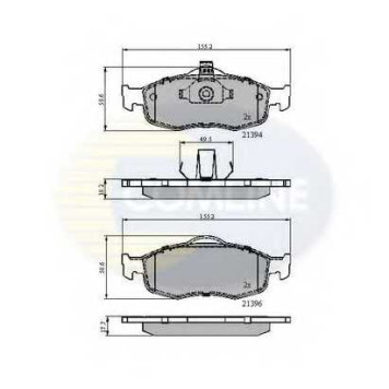 Колодки тормозные дисковые передний для FORD COUGAR(EC#), MONDEO(BAP,BFP,BNP,GBP), SCORPIO(GAE,GFR,GGE,GGR,GNR) <b>COMLINE CBP0514 / 21394, 21396</b>