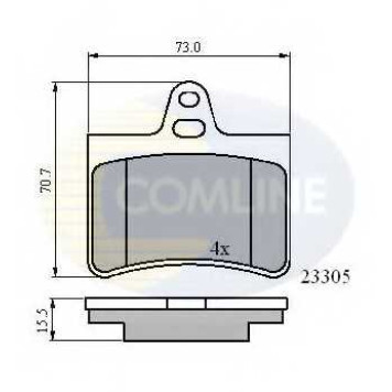 Колодки тормозные дисковые задний для CITROEN C5(RE#) <b>COMLINE CBP01122 / 23305</b>