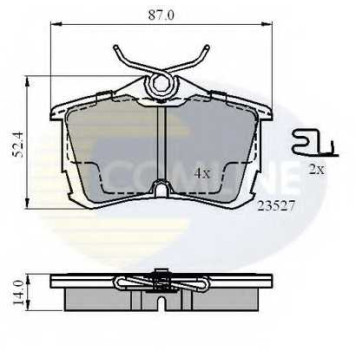 Колодки тормозные дисковые задний для HONDA ACCORD(CF,CG,CH,CK,CL,CM) <b>COMLINE CBP3803 / 23527</b>