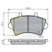 Колодки тормозные дисковые передний для NISSAN INTERSTAR(X70) / OPEL MOVANO(E9,F9,H9,J9,U9) / RENAULT MASTER(ED/HD/UD,FD,JD) <b>COMLINE CBP01035 / 23613</b>