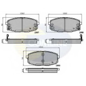 Колодки тормозные дисковые передний для HYUNDAI i30 CW(FD), i30(FD,GD) / KIA CARENS(FJ), CEED(ED,JD), PRO CEED(ED) <b>COMLINE CBP31798 / 23966, 23987, 23988</b>