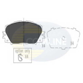 Колодки тормозные дисковые передний для LEXUS CT(ZWA1#) / TOYOTA PRIUS PLUS(ZVW4#), PRIUS(NHP10#,ZVW3#) <b>COMLINE CBP06014 / 24451</b>