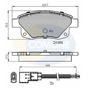 Колодки тормозные дисковые задний для FORD TRANSIT TOURNEO, TRANSIT <b>COMLINE CBP21554 / 24486</b>