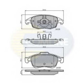 Колодки тормозные дисковые передний для CITROEN BERLINGO(B9), C4(B7,UA#,UD#), DS4, DS5 / PEUGEOT 5008, PARTNER <b>COMLINE CBP01719 / 24538, 24539</b>