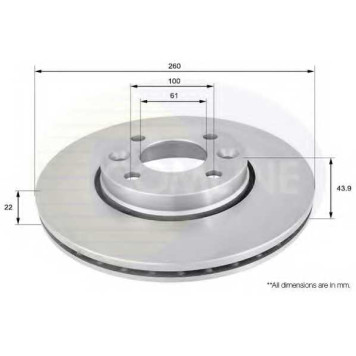 Тормозной диск COMLINE ADC0266V