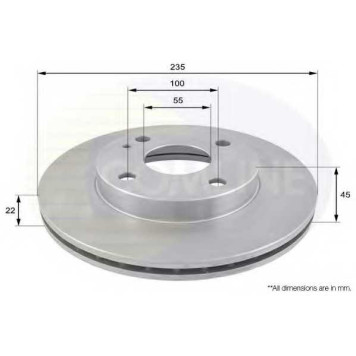 Тормозной диск COMLINE ADC0412V