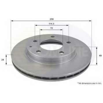 Тормозной диск COMLINE ADC0416V