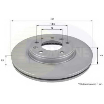 Тормозной диск COMLINE ADC0445V