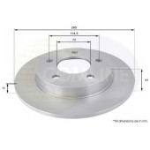 Тормозной диск COMLINE ADC0448