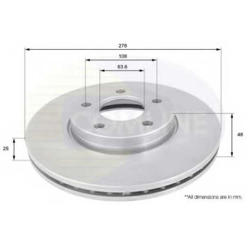 Тормозной диск COMLINE ADC1912V