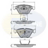 Колодки тормозные дисковые передний для BMW 1(E82), 3(E90,E91,E92,E93), 5(E60,E61), 6(E63,E64), 7(E65,E66,E67) <b>COMLINE CBP02033 / 23312, 23347</b>