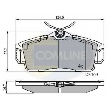 Колодки тормозные дисковые передний для NISSAN ALMERA(N16), PRIMERA(P11,WP11) <b>COMLINE CBP0740 / 23463</b>