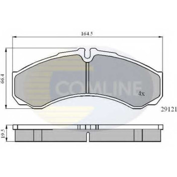 Колодки тормозные дисковые задний/передний <b>COMLINE CBP0931 / 29121</b>