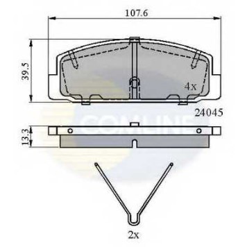 Колодки тормозные дисковые задний для MAZDA 323 F(BJ), 6(GG,GH,GY), 626(GF,GV,GW), FAMILIA(BJ), PREMACY(CP), RX 7(FC,FD,SA) <b>COMLINE CBP0986 / 24045</b>