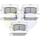 Колодки тормозные дисковые задний для DAEWOO MUSSO(FJ) / HYUNDAI TRAJET(FO) / SSANGYONG MUSSO(FJ) <b>COMLINE CBP31126 / 23543, 23544, 23545</b>