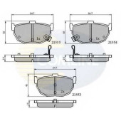 Колодки тормозные дисковые задний для HYUNDAI COUPE, ELANTRA, LANTRA, TIBURON / KIA CERATO / NISSAN BLUEBIRD, MAXIMA <b>COMLINE CBP3805 / 21553, 21554, 21555</b>