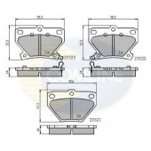 Колодки тормозные дисковые задний для TOYOTA CELICA, COROLLA, IST, MATRIX, PRIUS, YARIS <b>COMLINE CBP3841 / 23521, 23522, 23523</b>