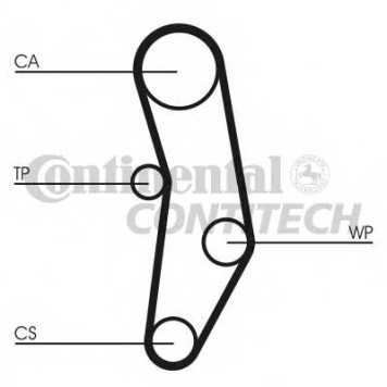 Ремень ГРМ CONTITECH 349 LA 075 / CT580
