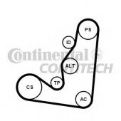 Поликлиновой ременный комплект CONTITECH 6PK1660K4