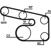 Поликлиновой ременный комплект CONTITECH 6PK1900D1