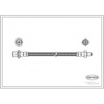Тормозной шланг CORTECO 19030344