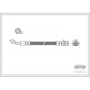 Тормозной шланг CORTECO 19032229