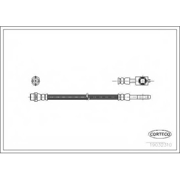 Тормозной шланг CORTECO 19032310