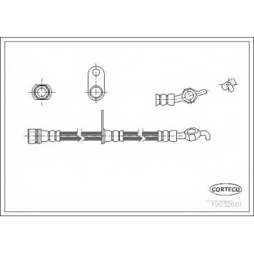 Тормозной шланг CORTECO 19032601