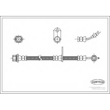 Тормозной шланг CORTECO 19032732