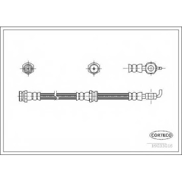 Тормозной шланг CORTECO 19033016