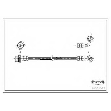 Тормозной шланг CORTECO 19033086