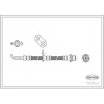 Тормозной шланг CORTECO 19033535