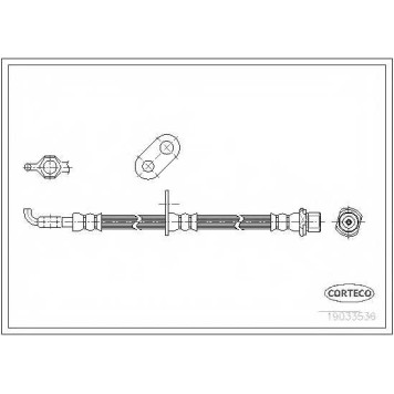 Тормозной шланг CORTECO 19033536