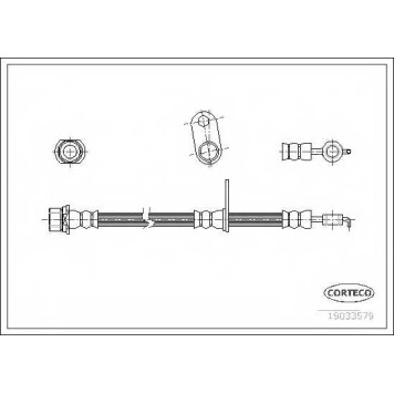 Тормозной шланг CORTECO 19033579