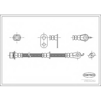 Тормозной шланг CORTECO 19034292