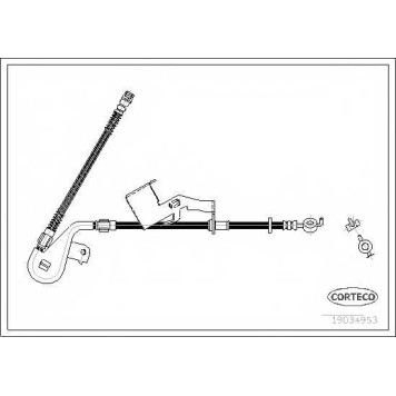 Тормозной шланг CORTECO 19034953