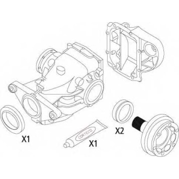 Комплект прокладок, дифференциал CORTECO 19535823