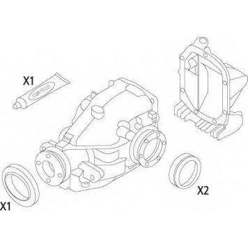 Комплект прокладок, дифференциал CORTECO 19535823-5