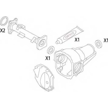 Комплект прокладок, дифференциал CORTECO 19536138-1