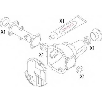 Комплект прокладок, дифференциал CORTECO 19536138