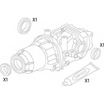 Комплект прокладок, дифференциал CORTECO 19536172