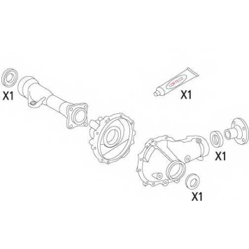Комплект прокладок, дифференциал CORTECO 19536187