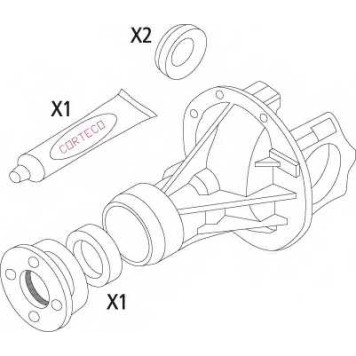 Комплект прокладок, дифференциал CORTECO 19536212-1